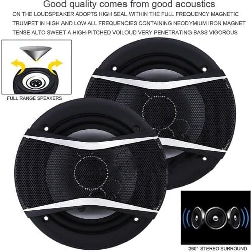 6 Inch For Cars 4-Way Auto Car Hifi Coaxial Speaker Vehicle Door Auto Audio Music Stereo Full Range Frequency Speakers