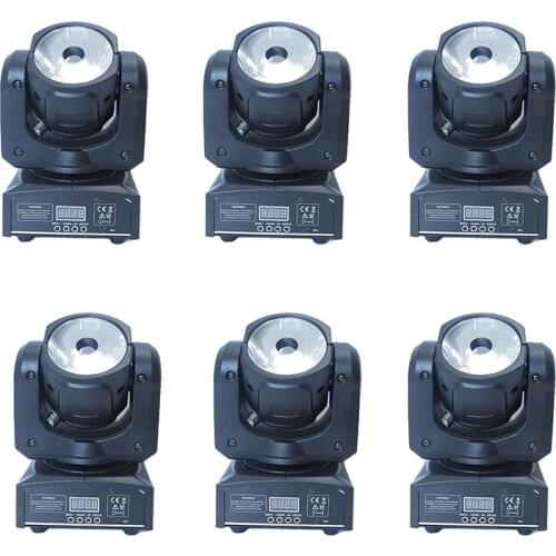 6pcs/lot 60w RGBW 4 in 1 Led Beam Light DMX512 LED Display Moving Head Light Professional DJ Bar Party Show Club Stage Lights