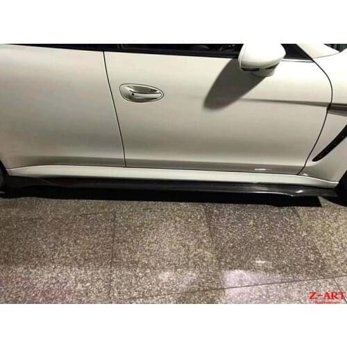 Z-ART carbon fiber side skirts for Porsche Panamera carbon fiber side lip for Panamera 2013-2017 carbon fiber side spoiler