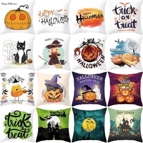 Halloween Pumpkin Pillow Case Trick or Treat Creative Decorative Pillowcase Halloween Printing Throw Pillow Case Cover ZT290