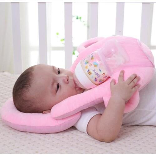 Baby Breastfeeding Pillow Head Neck Protection Care Feeding Pillow Safe Pad Newborn Bottle Holder Soft Cotton Breathable Pillows