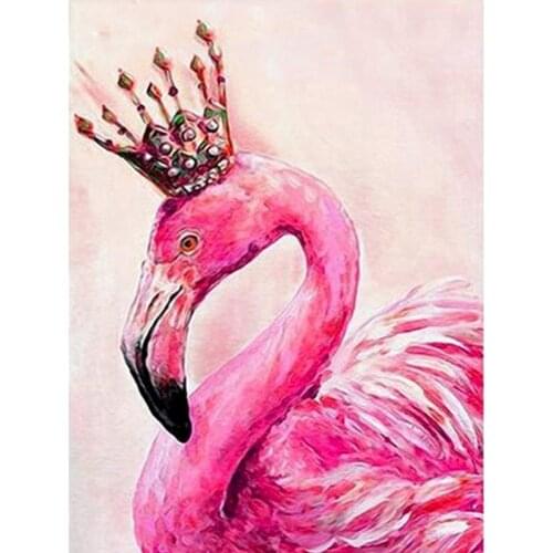 Gatyztory Frame Flamingo DIY Painting By Numbers Animals Handpainted Oil Painting Canvas Colouring Wall Decor