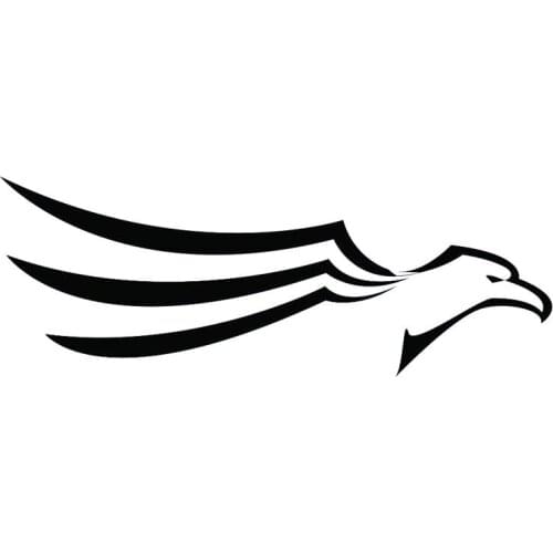 Personality Car Stickers Eagle Wing Personality Fashion PVC Car Decoration Accessories Decals Waterproof Sunscreen Black/white