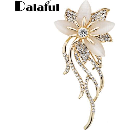Exquisite Noble Opal Crystal Flower Brooch Pin Garment Accessories Jewelry For Wedding Bridal Fashionable Brooches Z020 New