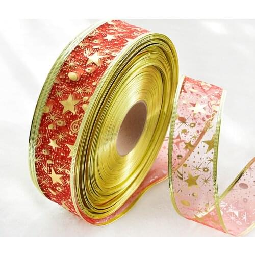 2M /Rolls 50mm Packing Ribbon Silk Organza Double Face Transparent Ribbon For Wedding Party Decoration Crafts Gift Packing Belt
