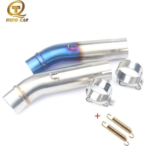 Motorcycle Exhaust Slip on Middle Tube Adapter Bend Link Pipe Escape Muffler for Honda CB400 CB 400 2008 2009 2010-2012-2017