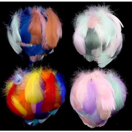 100pcs Natural Morandi Goose Feathers 6-12cm Colourful Swan Feather Plume for Craft Wedding Diy Jewelry Home Decoration Plumes