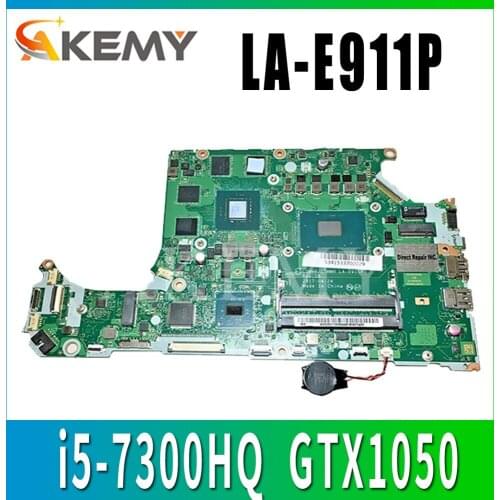 NB.Q2Q11.003 NBQ2Q11003 Laptop DDR4 Motherboard C5MMH / C7MMH LA-E911P w/ i5-7300HQ & GTX1050 For Acer A715-71G Laptops