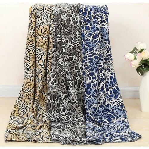 New Leopard Print Stretchy Chiffon Polyester Bag Linen Crepe Fabric Chiffon Fabric Dress Material