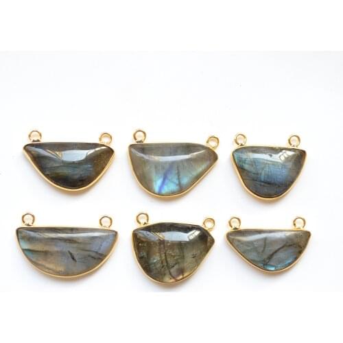 Labradorite connector pendants charm for jewelry