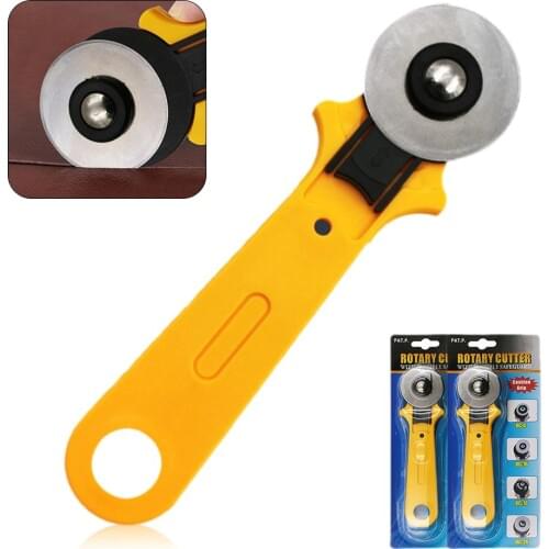 45mm Hob Cloth Cutting Cutter Manual Patchwork Tool Leather Wallpaper Round Roller Cutter Set With Non-slip Handle
