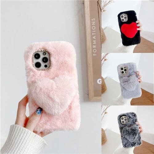 Luxury Diamond Glitter Plush Phone Case For OPPO Reno 5 4 3 2 2Z 10X Zoom Find X3 X2 Pro A5 A9 A31 A53 2020 A52 A72 A93 A94 A15