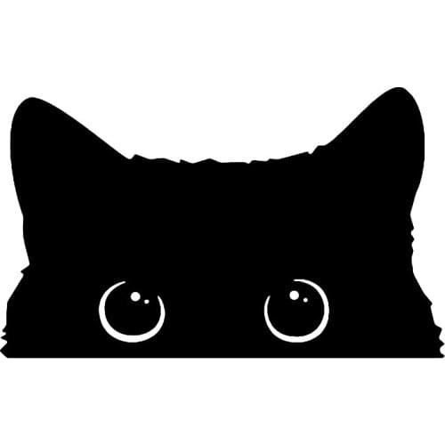 S51364 Various Sizes/Colors Car Stickers Vinyl Decal Big Eyes Cat Peeking Motorcycle Decorative Accessories Creative Waterproof