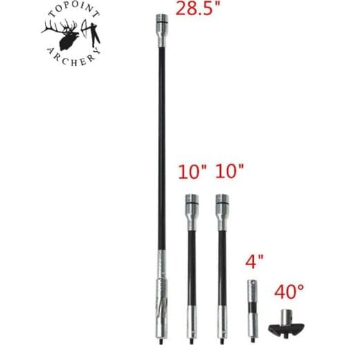 1Set 28.5"/10"/4" Archery Carbon Stabilizer Rod Competition Balanced System Carbon Fiber Stabilizer Components Bow Accessories