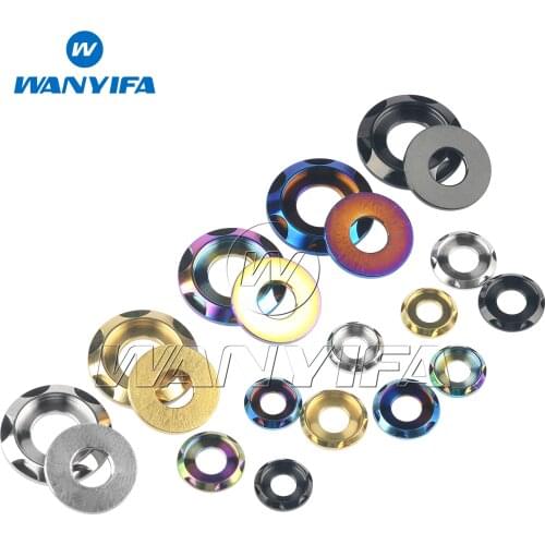 Wanyifa Titanium Washer M5 M6 M8 M10 Fancy Decorative Gasket Spacer for Bike Motorcycle Car