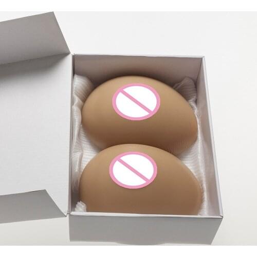 Transgender Artificial Boobs 1200g/Pair Brown Fake Boobs Breasts Drag Queen Crossdresser Shemale Silicone Breast Prosthesis