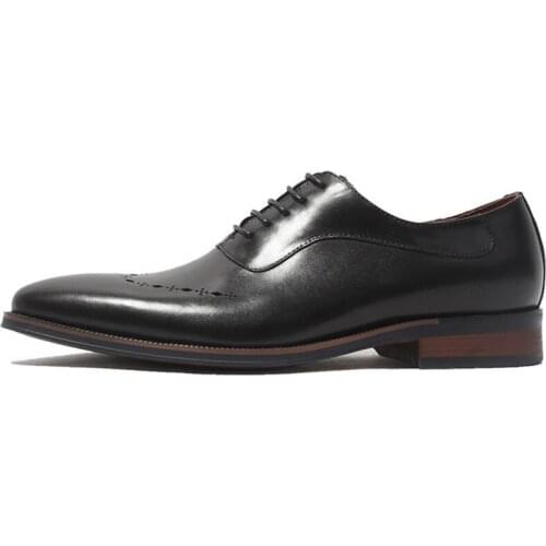 Men Real Genuine Leather Dress Shoes Luxury Trainers Formal Wedding Lace Up Oxford Italian Handmade Brogues Shoes
