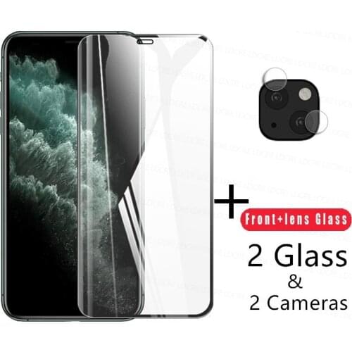4-in-1 2.5D Tempered Glass For iPhone 13 Glass For iPhone 13 Screen Protector 9H Camera Lens Film For iPhone 13 12 11 Pro Max