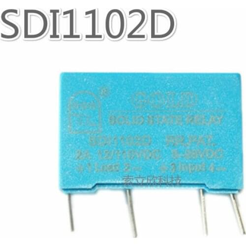 1pcs New Small Pcb Solid State Relay Sdi1102d Direct Plug-in Dc Ssr Dc Controlled Dc 2a