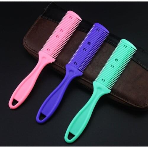 10pcs 2 in 1 comb scissors hair scissors thinning shears cutting scissor barber hair brush hairdressing scissors Free shipping