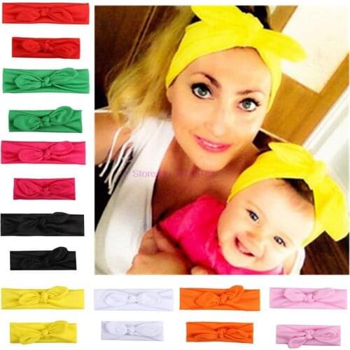 DHL 200set 2PCS/Set Mom Mother & Daughter Kids Baby Girl Headband Hair Band Accessories