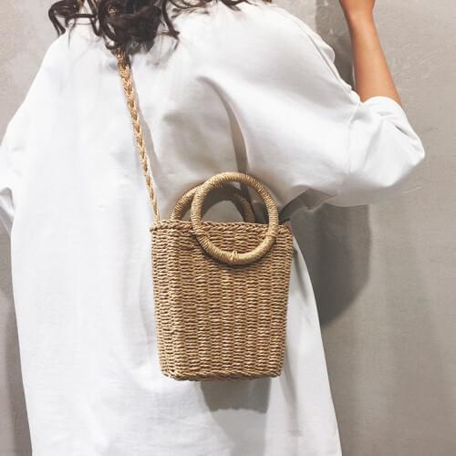 2020 Multi style Straw Bag Handmade summer woven women shoulder bag fashionable and versatile personalized messenger single sho