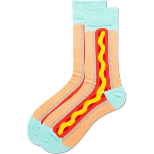 2021 Oil Painting Woman Men Socks Harajuku Retro Happy Funny Everyday Cotton Socks For Wedding Cartoon Fruit Christmas Gifts