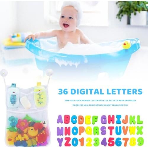 36pcsEVA Foam Digital Educational Toys Baby Bathroom Bath Toys Early Education Alphabet Stickers Learning Toys