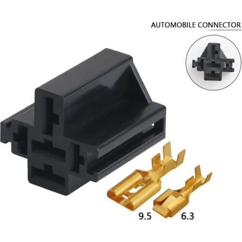 5 Pin 6.3mm/9.5mm Car socket,5Pin Car/Auto Relay socket holder plug connector for Audi VW car ect