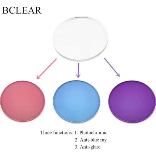 1.56 Index Aspherical Anti-blue Anti-glare Lenses Transitions Photochromic Lenses Single Vision Lens Hot Summer Chameleon Myopia