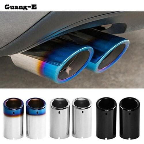 Car Muffler End Pipe Dedicate Stainless Steel Exhaust Tip Tail Outlet 2pcs For VW Volkswagen Golf 7 Golf7 2014 2015 2016 2017