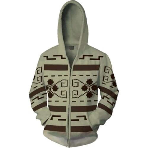 The Big Lebowski Cosplay Hoodies Jeff Bridges Sweatshirts Men Women Adults Zipper Hooded Jacket Halloween Christmas Coat