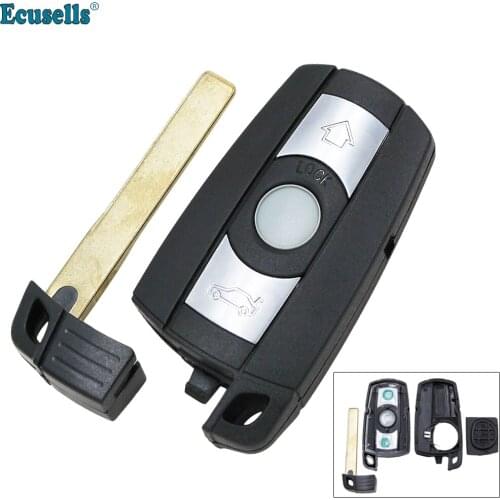 Remote 3 Button Car Key Shell Case Cover For BMW 1/3/5/6/7 Series E90 E92 E93 E60 E61 X1 X5 X6 with battery holder HU92