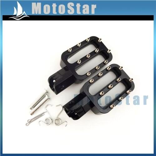 Black Footpegs Foot Rest Pegs For Chinese Pit Dirt Bike Thumpstar XR CRF 50 70 SSR TTR SDG Lifan YX Kayo Motorcycle 50cc-160cc