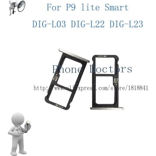 For Huawei P9 lite Smart DIG-L03 DIG-L22 DIG-L23 Sim Card Tray Micro SD Card Holder Slot Adapter Parts Sim Card Adapter