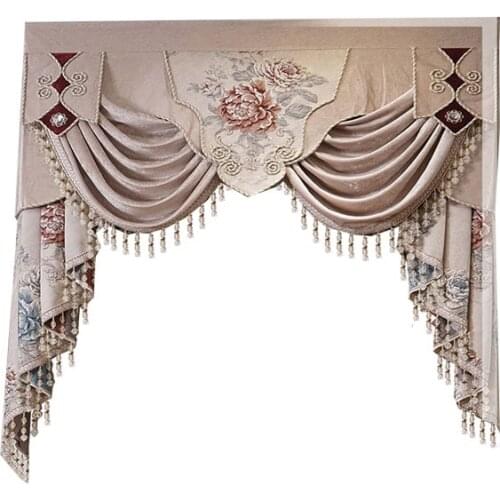 European style Upmarket chenille embroidered Pelmet Retro court spun gold embroidery living room,valance,Additional purchase