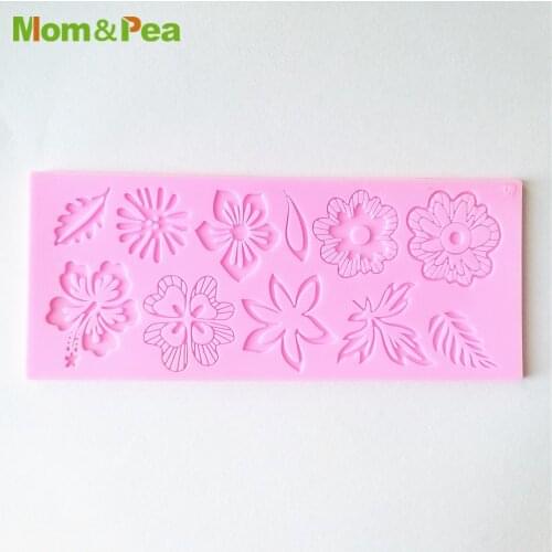 KCL501 Flower & Leaf Small Lace Pad Sillicone Mold Sugar Paste Fondant Cake Decoration