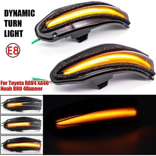 Flashing Turn Signal Lamps For Toyota RAV4 XA40 13-18 Highlander XU50 Noah R80 4Runner Light Car Dynamic Indicator Blinker LED