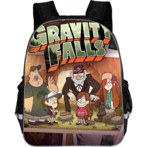 Hot Fashion Anime Gravity Falls Pringting Backpack For Teenagers Boys Girls School Bags Kids Student Backpacks 11/13/16 Inch