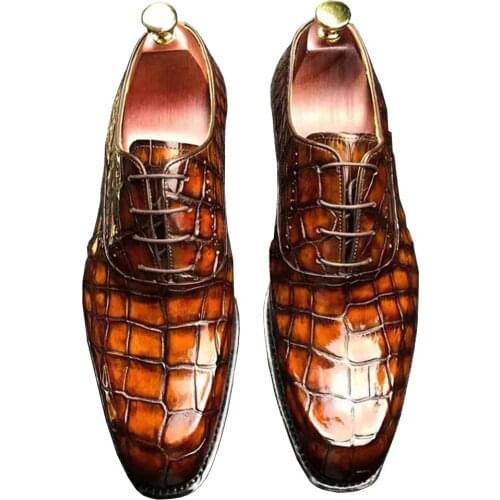 Chue men shoes crocodile leather men shoes men crocodile shoes real leather sole wedding business leisure men shoes