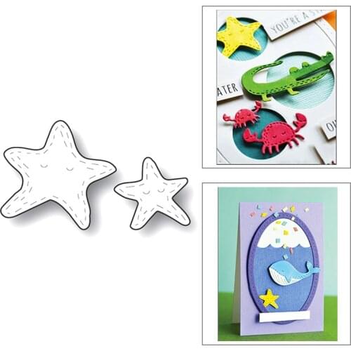 2020 New Starfish and Star Edge Sewing Thread Embossing Metal Cutting Dies For DIY Scrapbooking Greeting Card Making No Stamps