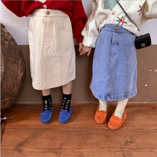2021 new style girls denim skirt autumn cotton fashion girls skirts 2-7 years WU114