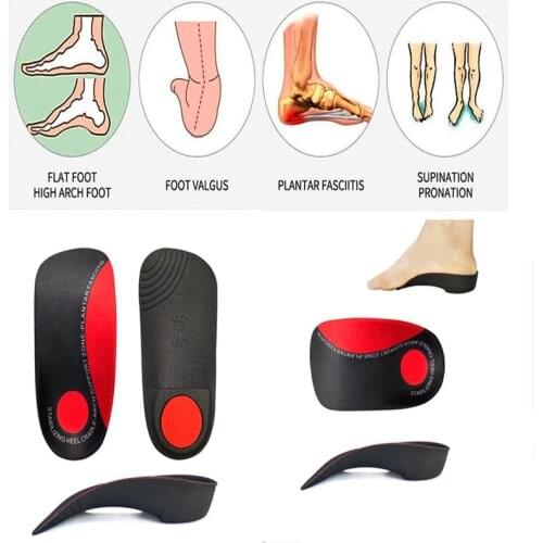 Orthotic Shoes Accessories Insoles hard Arch Support 3.5cm Half Shoe Insoles For Shoes Sole Fixed heel Orthopedic Pad