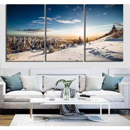 Nature Scenery Mountain Snowscape Sunset 5d diy diamond painting 3 Pcs diamond embroidery full square round drill mosaic artN669