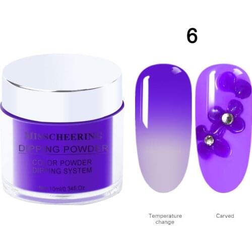 2019 Nail Temperature Change Infiltration Powder Glitter Dipping Warming Nail Powder