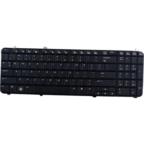 Durable Keyboard Keys Frame US Layout Repair Accessories Excellent Feel for HP DV6-1000 DV6-2000 Laptop (No Backlight) (Black)