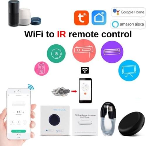 2021 wifi to ir remote control tuya smart home unlimited copy remote support alexa google voice control smart life app control
