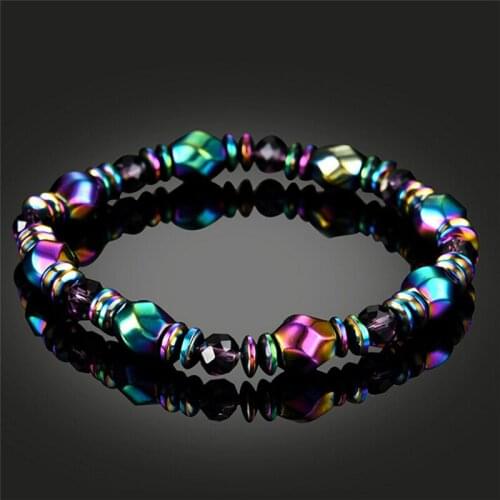 10 Styles Adjustable Luxury Bracelet Fashion Slimming Weight Loss Round Black Stone Magnetic Therapy Bracelet Health Care