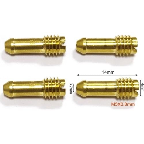 4pcs/set Pilot Jet Idle Slow Jet M5x0.8mm Thread for Mikuni Carb N151.067 Kawasaki KZ1000 GS1000 GS1100 DR-350