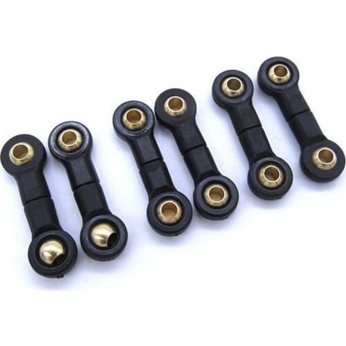 6Pcs Connector Links Rod for Wpl B16 B36 Rc Car Rear Axle Seesaw Ball Head Rod Upgrade Parts